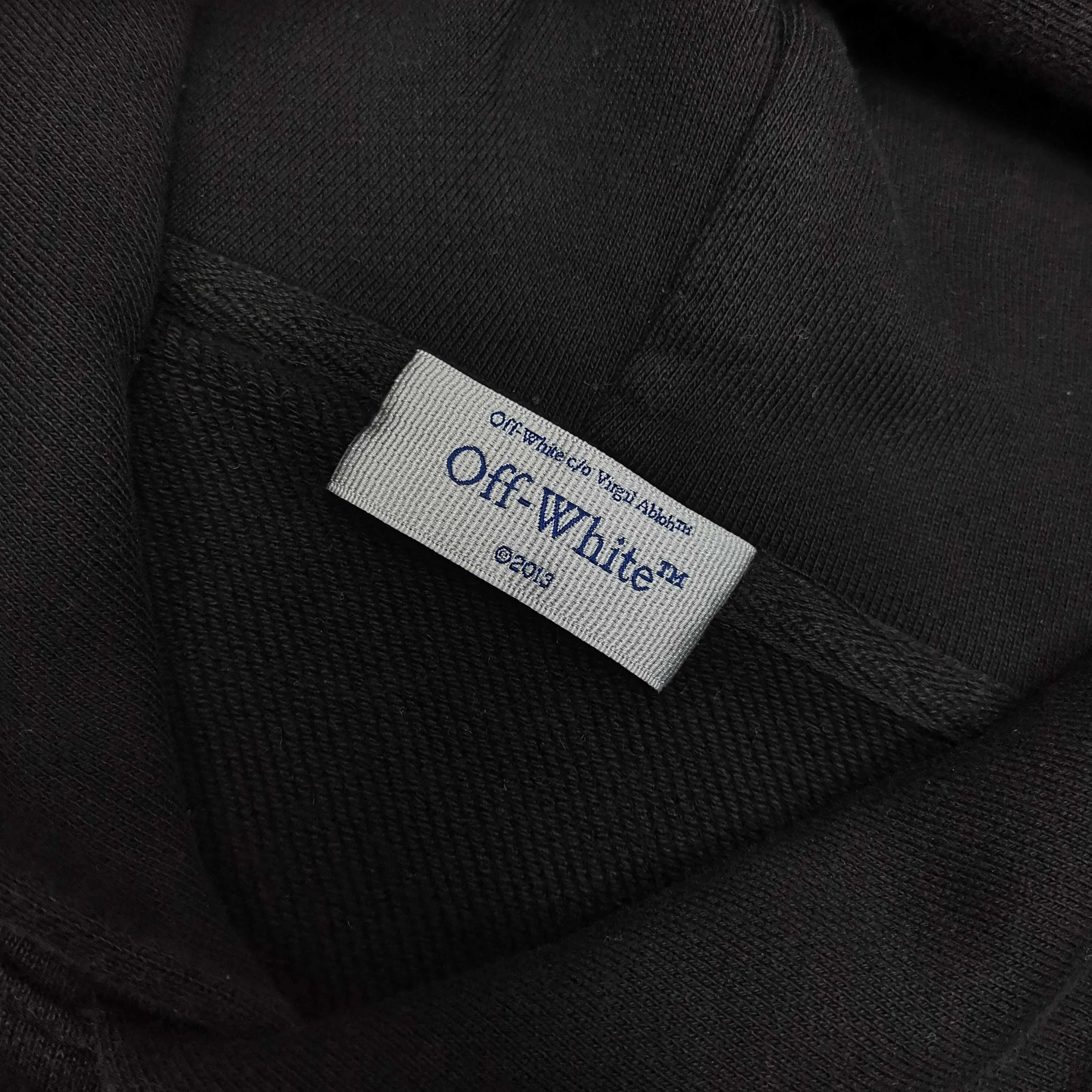 off white 25ss new cordon loose hooded sweatshirt Color: washed black Size: S M L XL P410